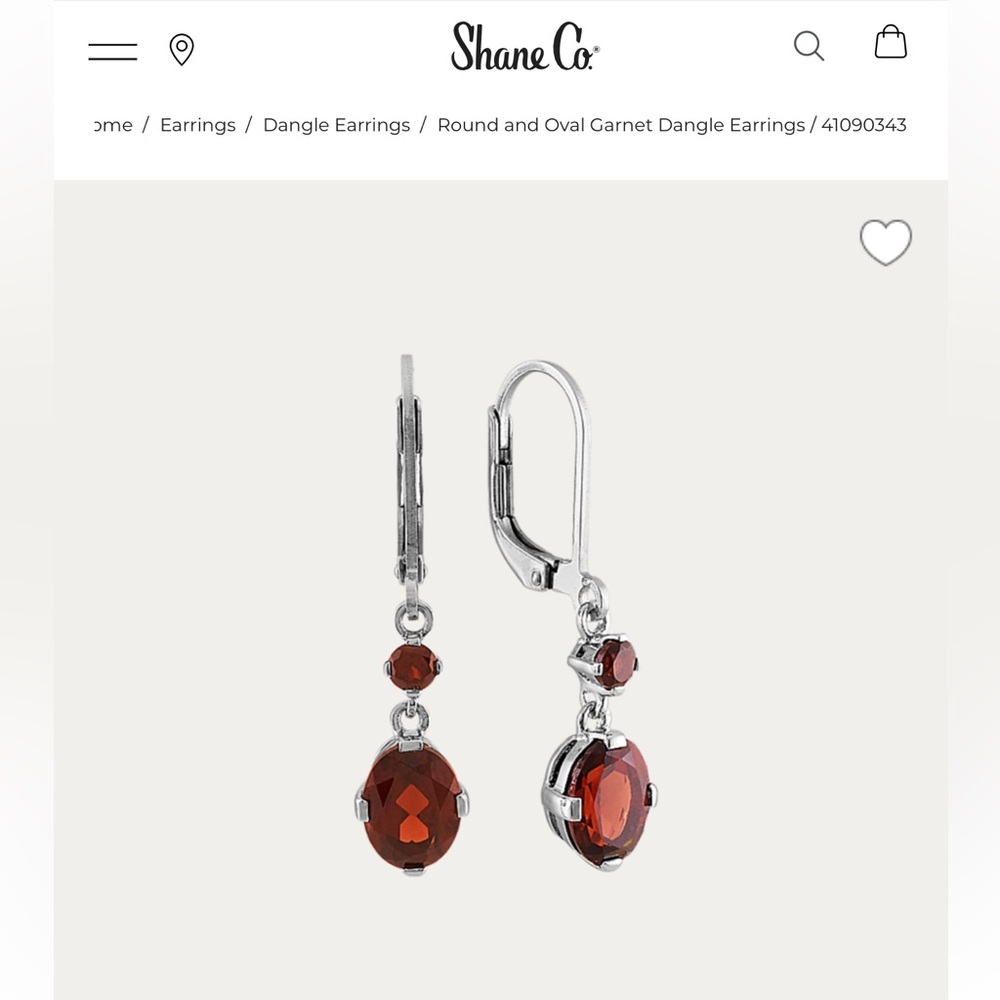 Elegant Silver and Garnet Drop Earrings